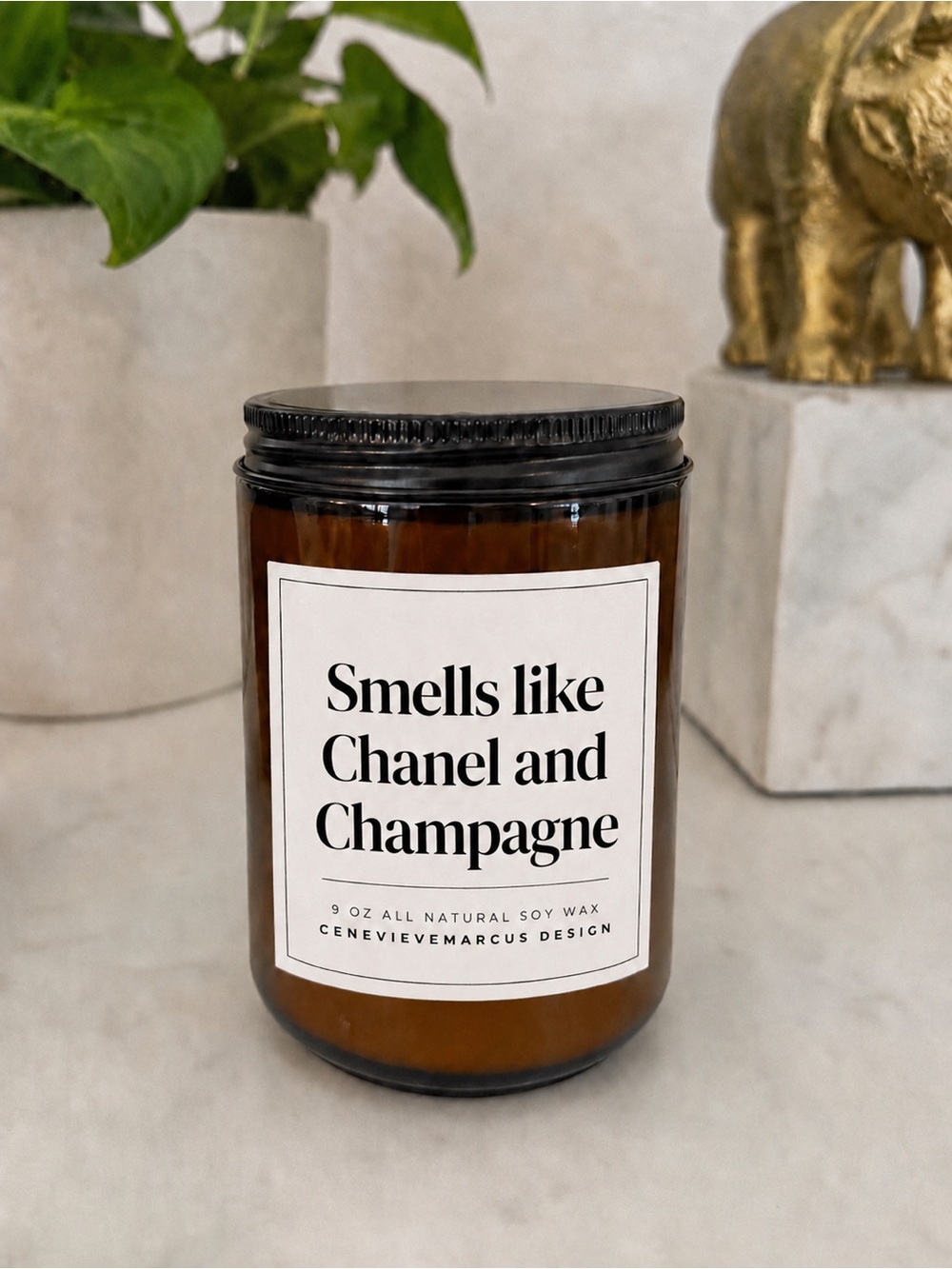 Smells Like Chanel & Champagne Soy Candle 9 oz Luxury Gift Candle
